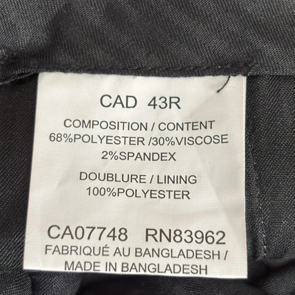 Soul of London Flat Front Unhemmed Dress Pants in Gray - NWOT - Size 43R - Picture 5 of 6